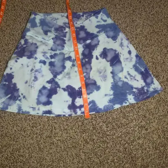 Victoria's Secret PINK Blue Tie Dye Crossover High Waist Skort - Picture 2 of 4